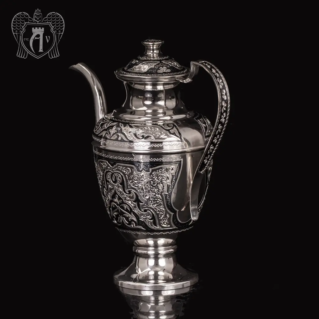 Кувшин для коньяка из серебра «Атлас» - фото 6