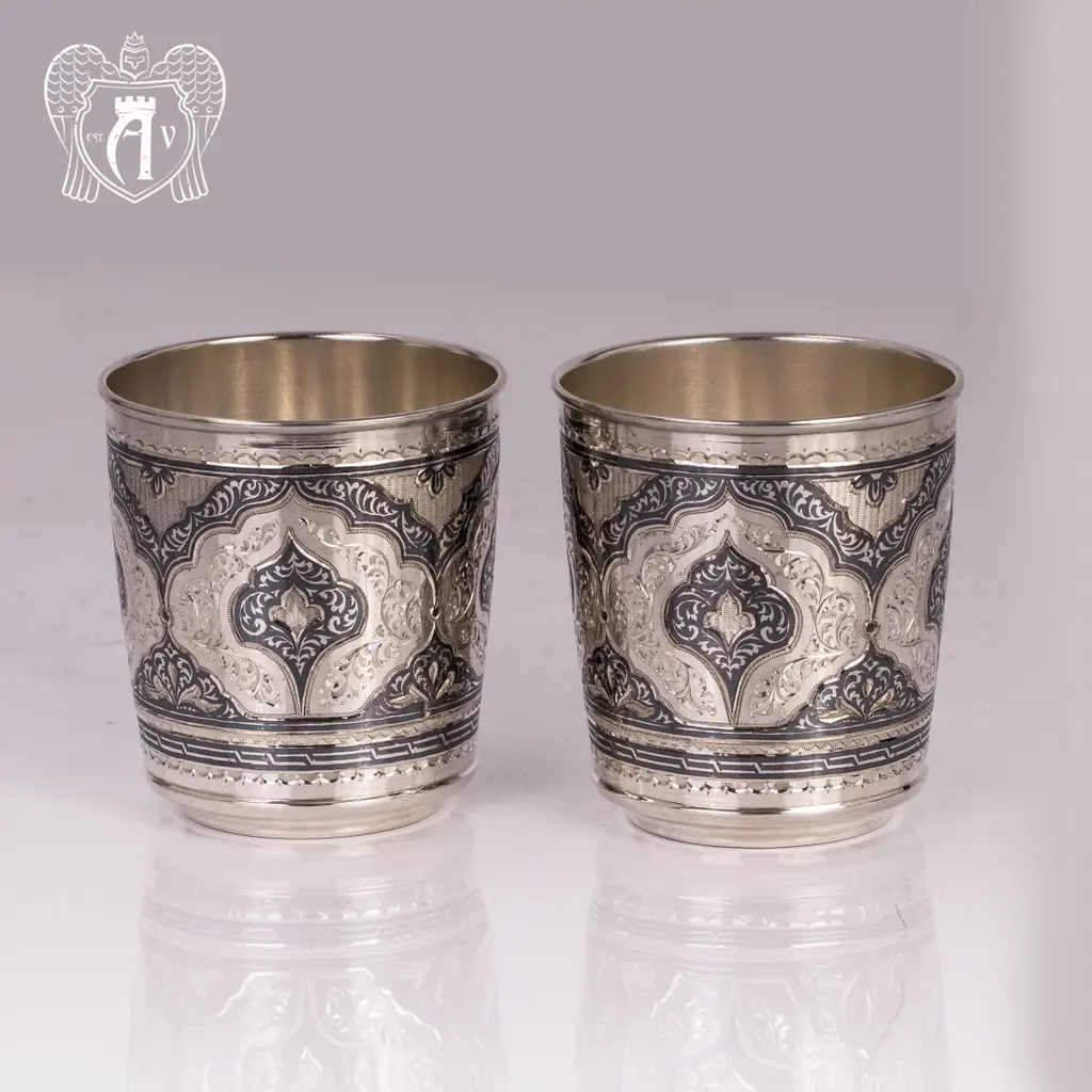 Стаканы из серебра «Витязь» набор - фото 4