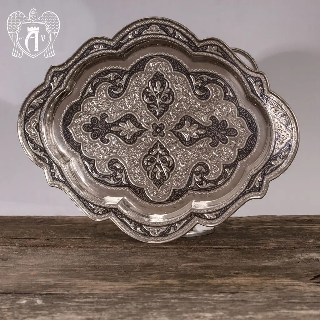 Поднос серебряный «Зевс» - фото 2