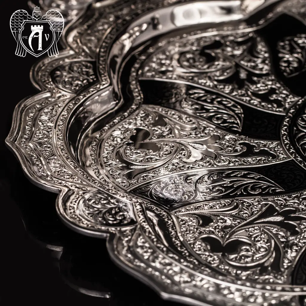 Поднос серебряный «Александрия» - фото 2