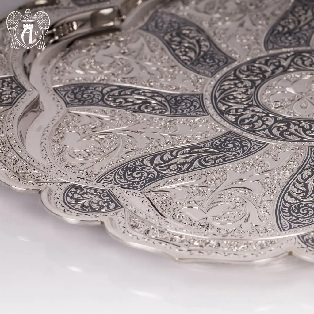 Поднос серебряный «Александрия» - фото 3