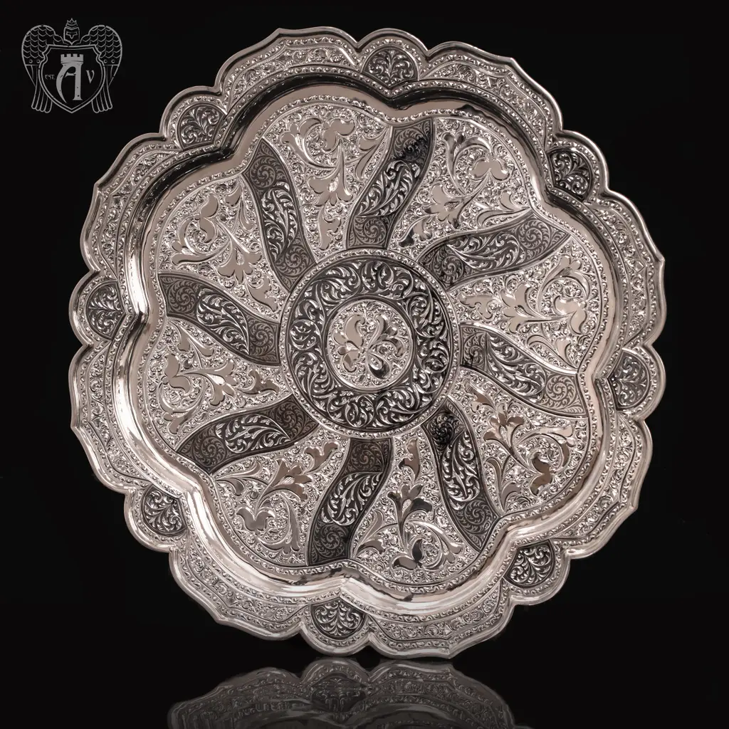 Поднос серебряный «Александрия» - фото 4