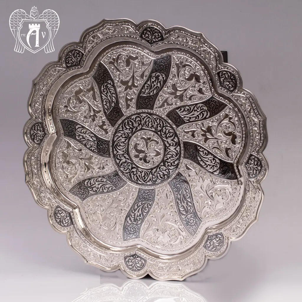 Поднос серебряный «Александрия» - фото 5