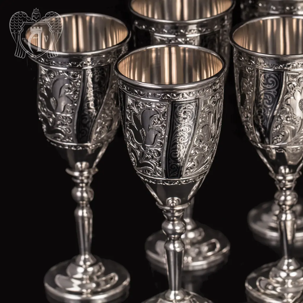 Набор рюмок из серебра « Александрия» - фото 2