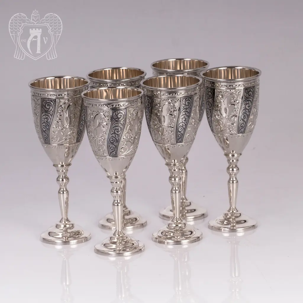Набор рюмок из серебра « Александрия» - фото 3