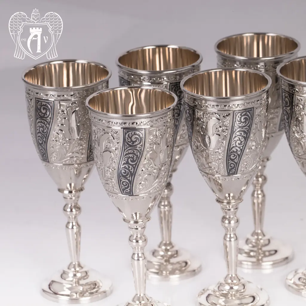 Набор рюмок из серебра « Александрия» - фото 4