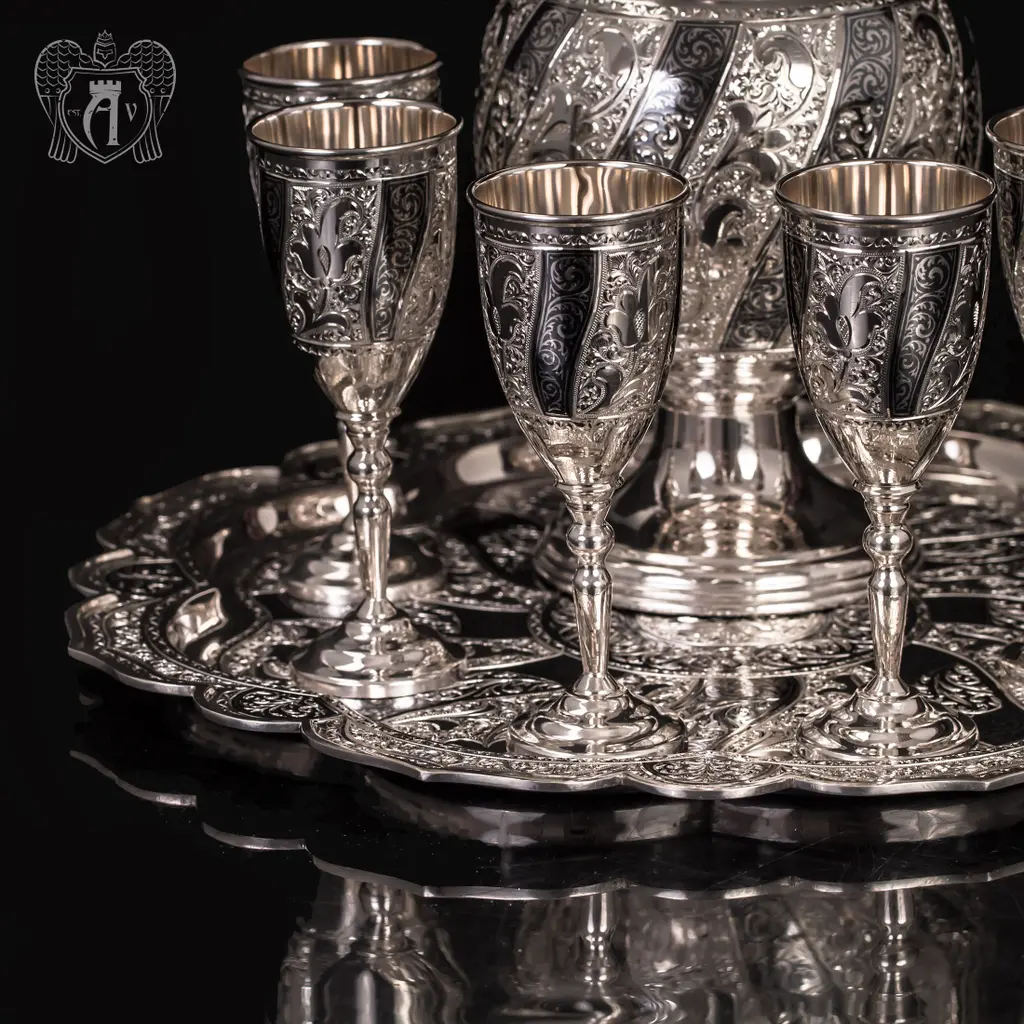 Набор рюмок из серебра « Александрия» - фото 5