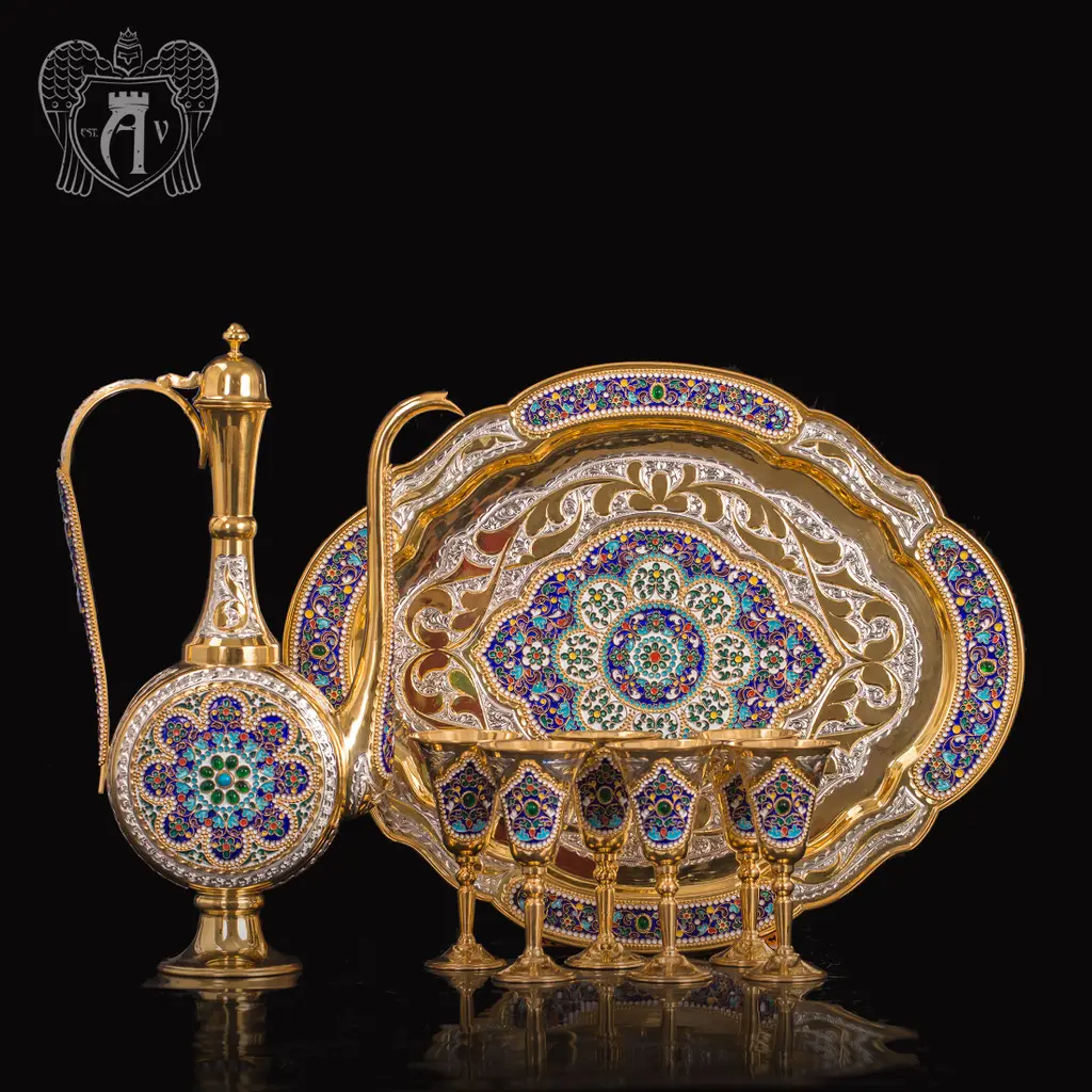 Коньячный сервиз из серебра  «Серсея» - фото 2