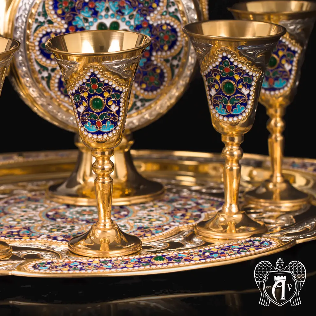 Коньячный сервиз из серебра  «Серсея» - фото 6