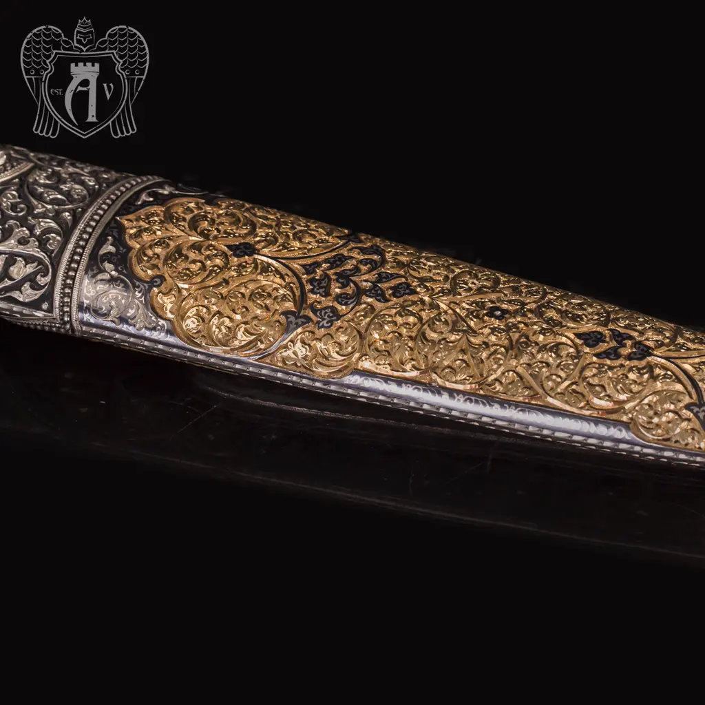 Эксклюзивный кинжал и серебра ручной работы «Тор» - фото 2