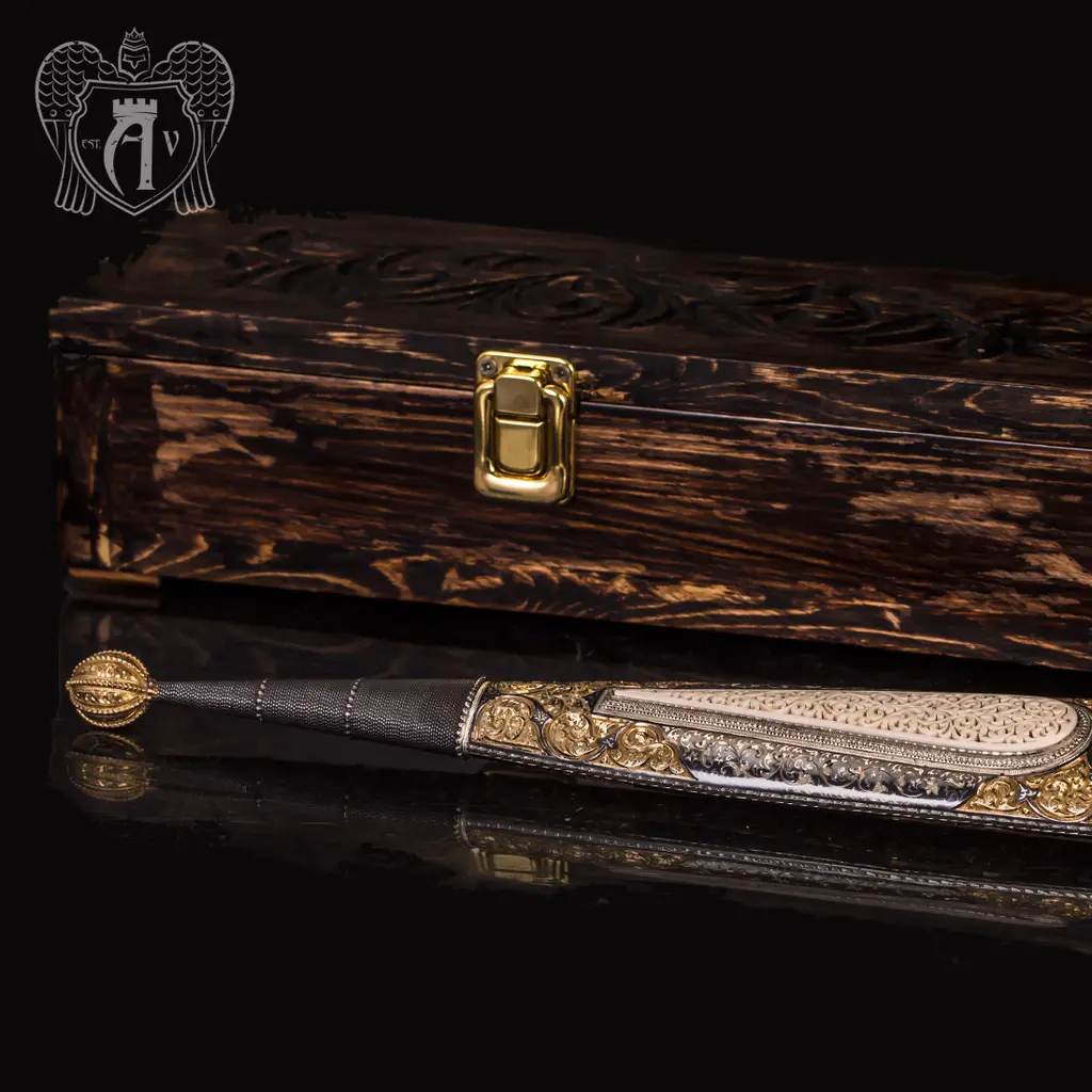 Эксклюзивный кинжал и серебра ручной работы «Тор» - фото 3