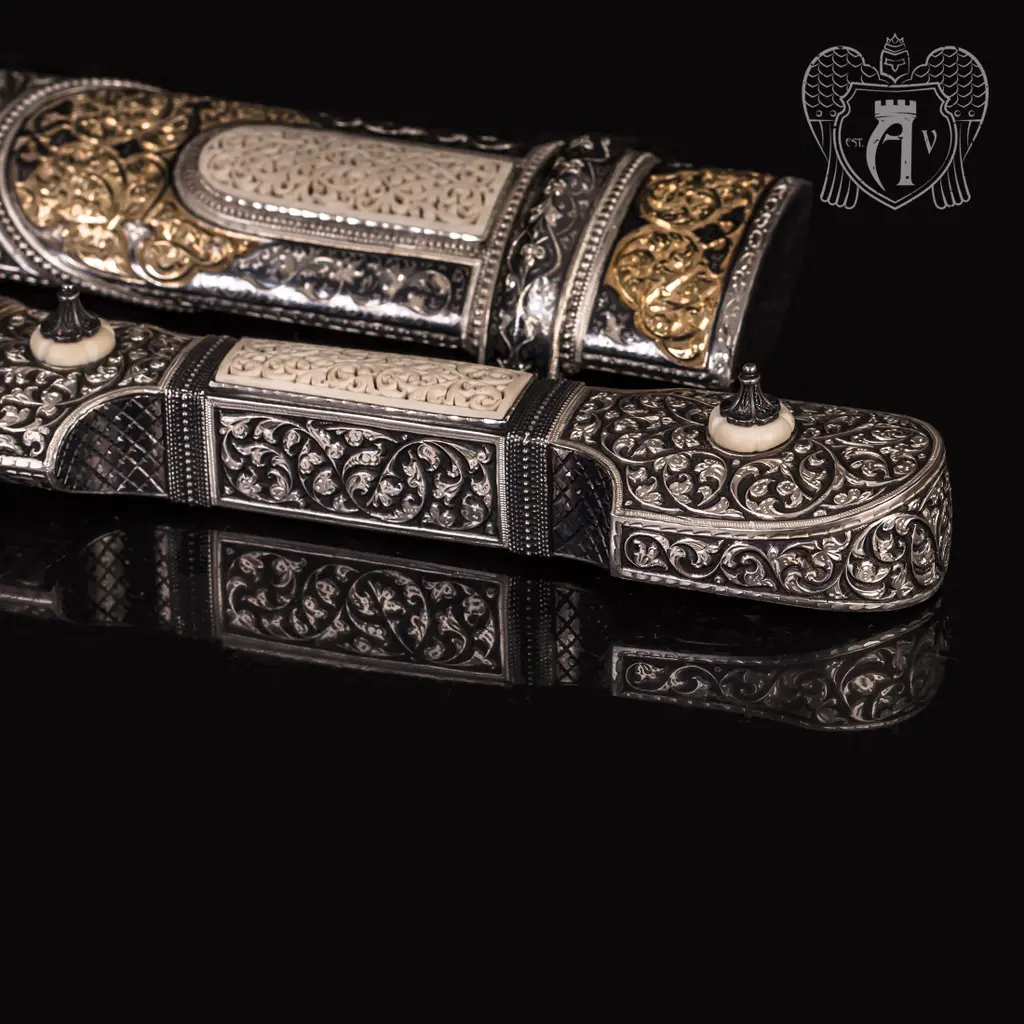 Эксклюзивный кинжал и серебра ручной работы «Тор» - фото 6