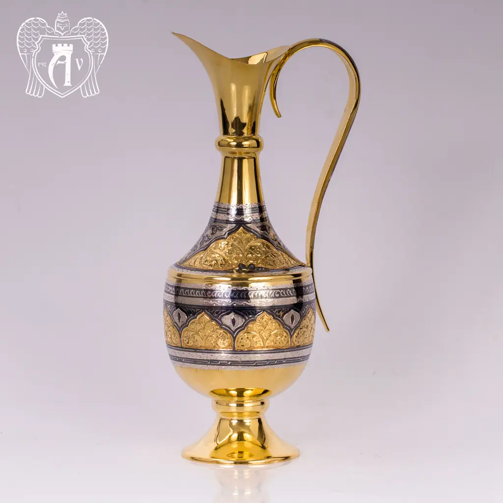 Коньячный сервиз из серебра  «Адалия» с золочением - фото 4