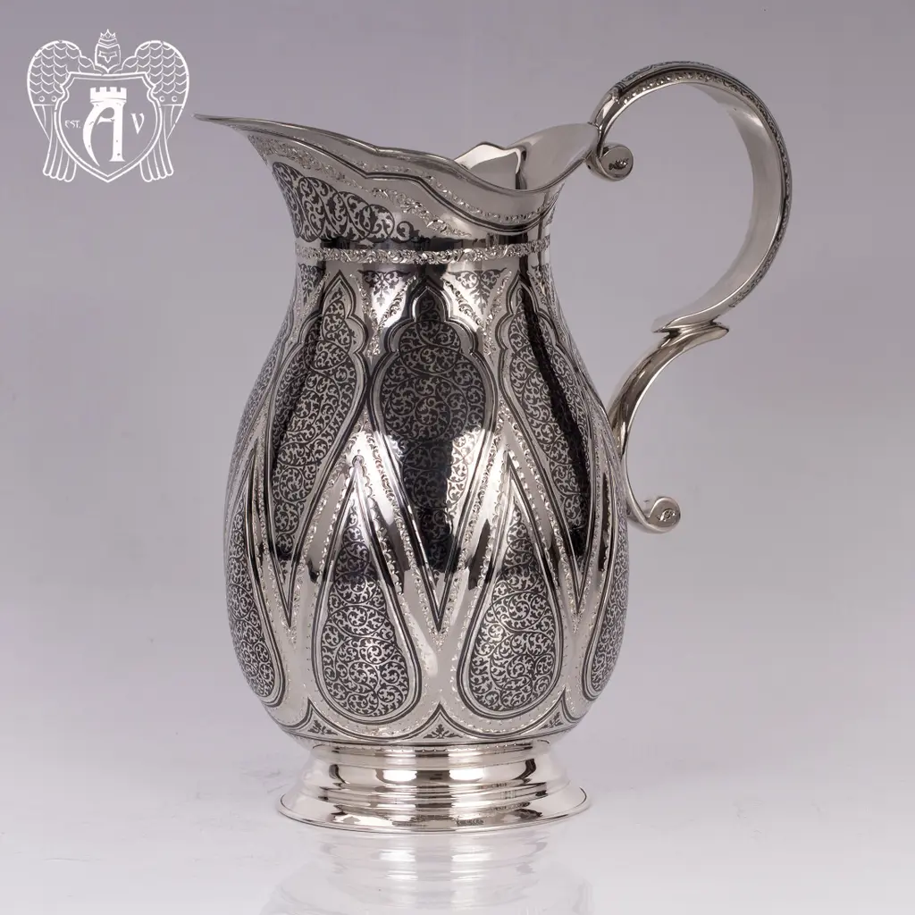 Кувшин и два стакана из серебра «Кристалл» - фото 3