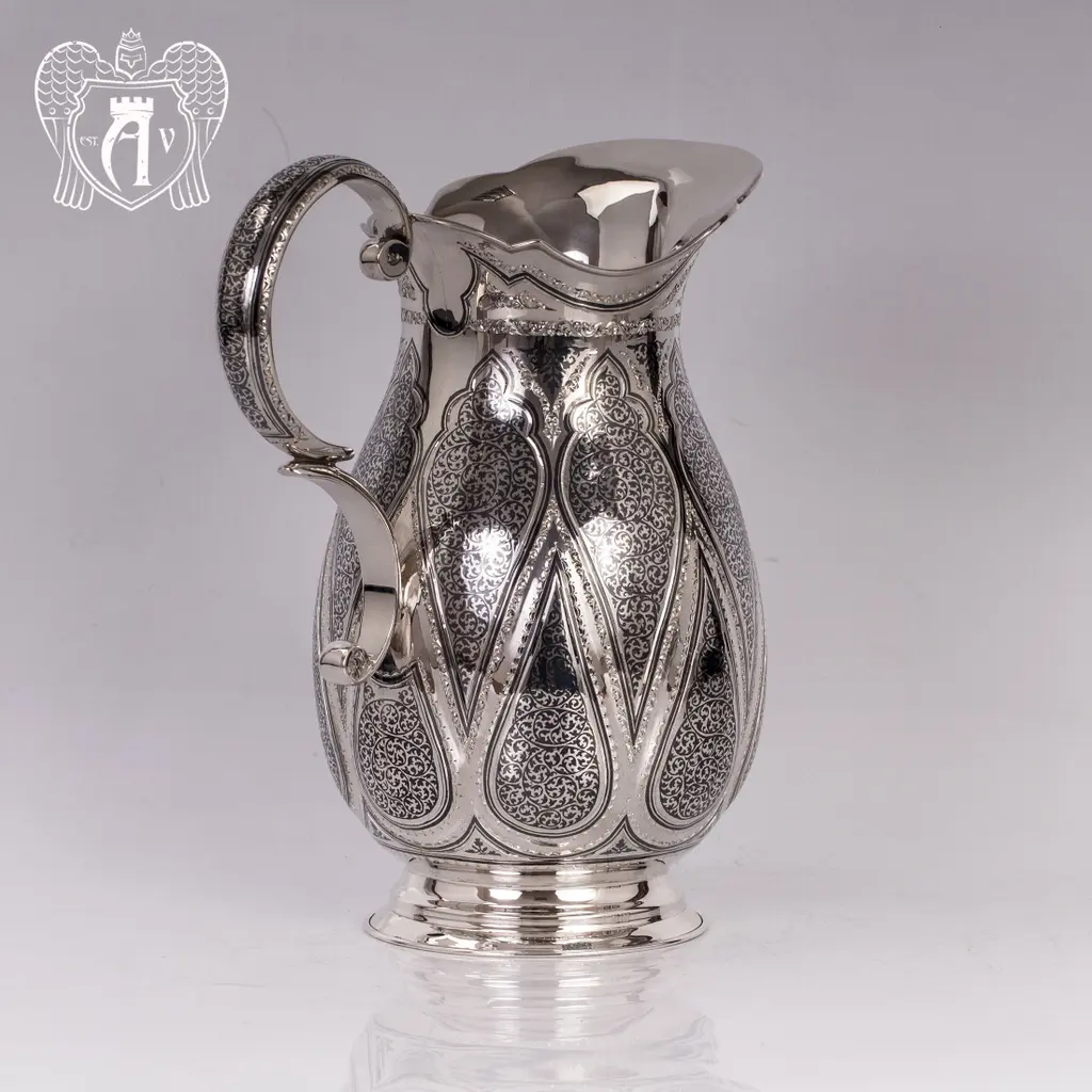 Кувшин и два стакана из серебра «Кристалл» - фото 6