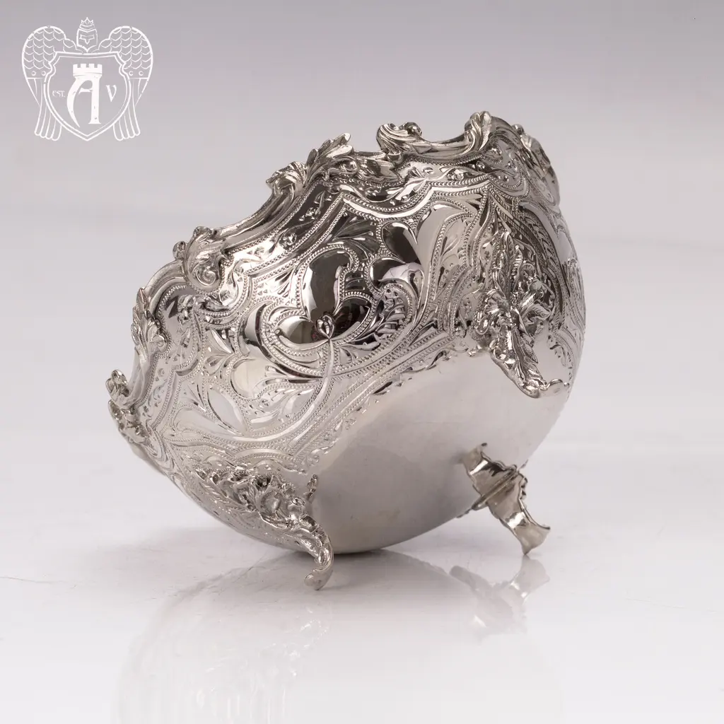 Сахарница \\ вареньица из чистого серебра 999 пробы «Вероника» - фото 4