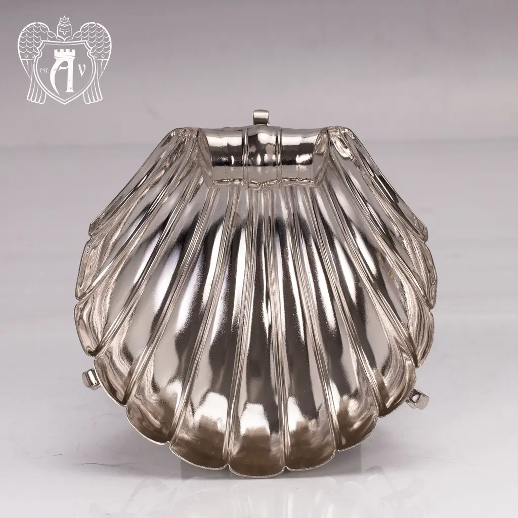 Серебряная конфетница/икорница «Ракушка» - фото 6