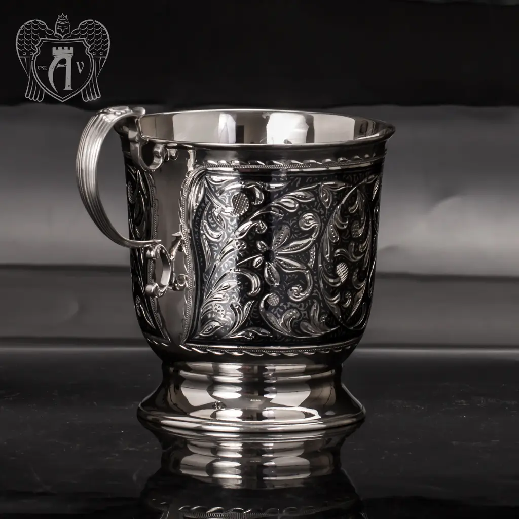 Большая кружка из серебра для напитков  «Клио» - фото 2