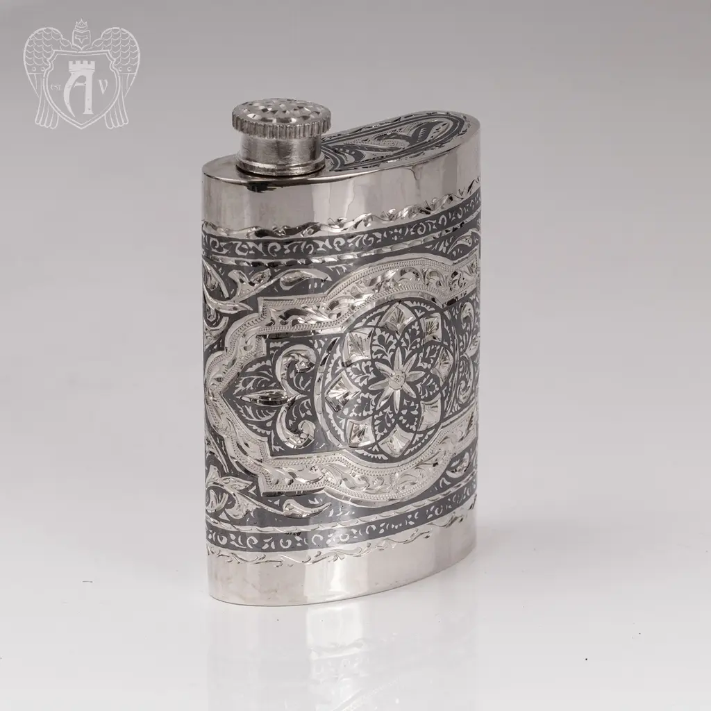 Фляжка серебряная «Викинг» малая - фото 5