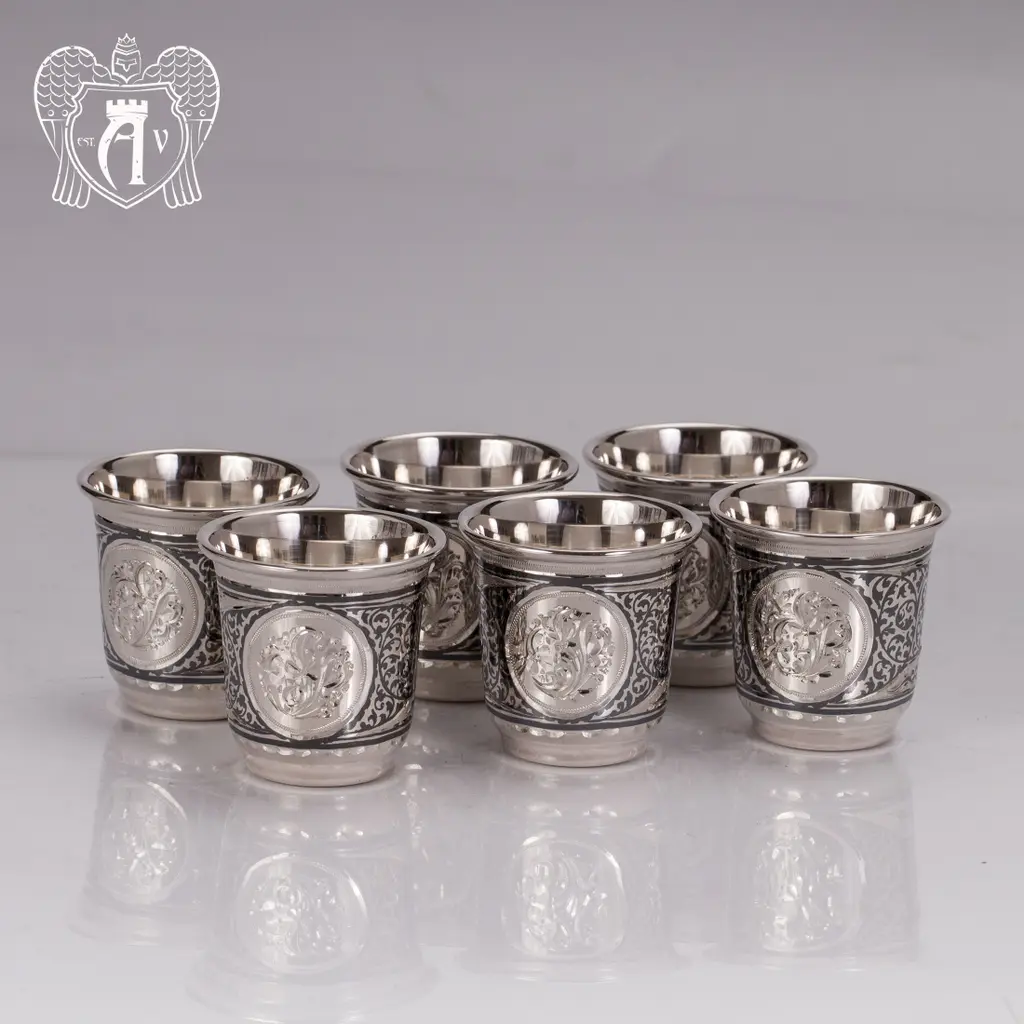 Стопки серебряные «Гелиос» набор 6 шт - фото 2