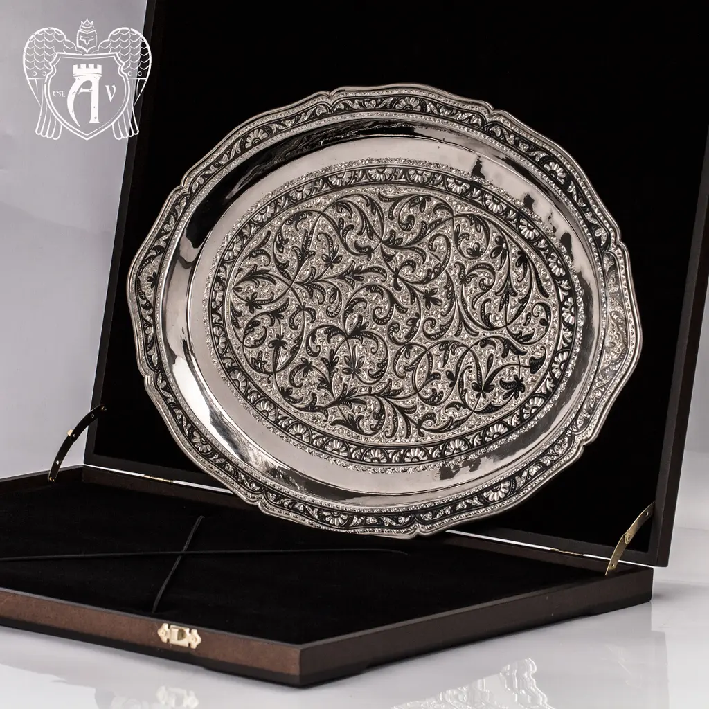 Большой поднос из серебра «Киллиан» - фото 2