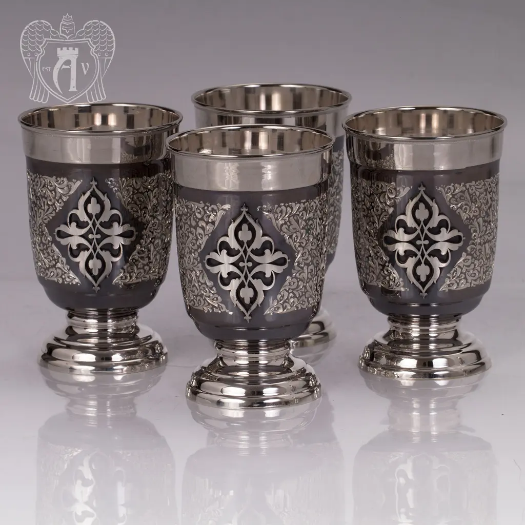 Сервиз для вина и сока из серебра «Далила» - фото 5