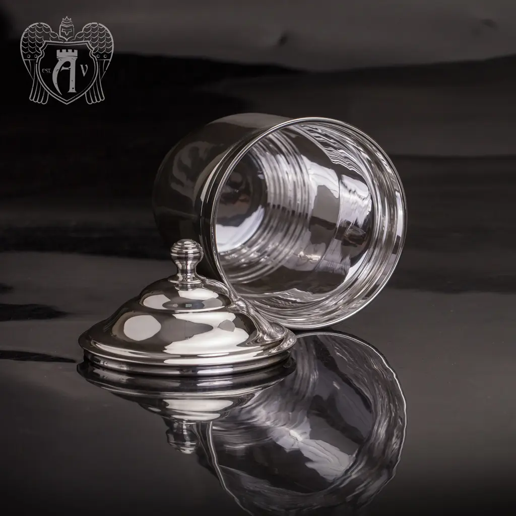 Большой стакан из чистого серебра »Родник» 999 пробы с крышкой - фото 3