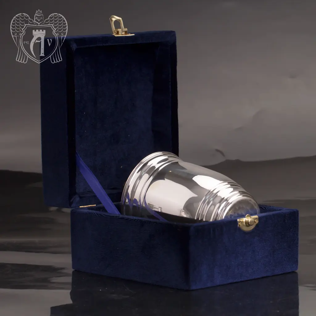 Большой стакан из чистого серебра »Родник» 999 пробы с крышкой - фото 6