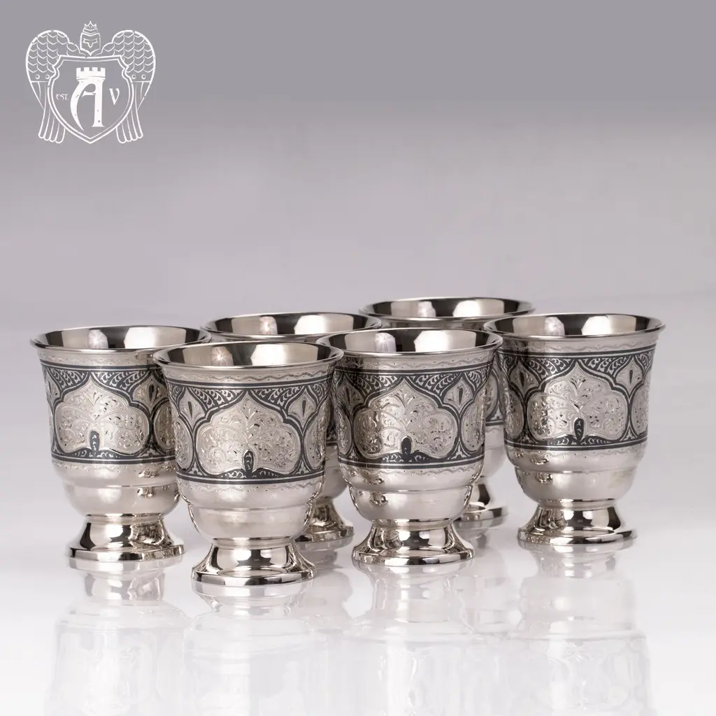 Набор серебряных стаканов «Соломон» - фото 5