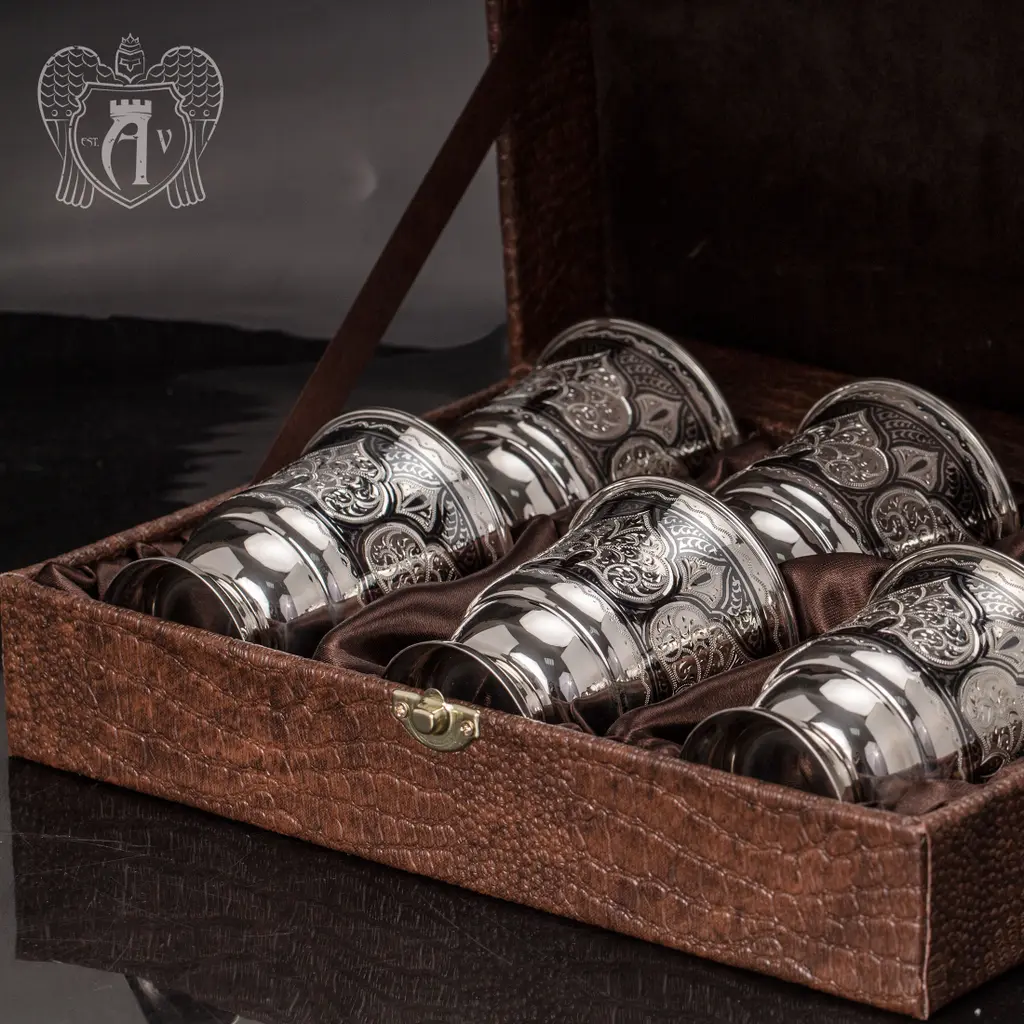 Набор серебряных стаканов «Соломон» - фото 6