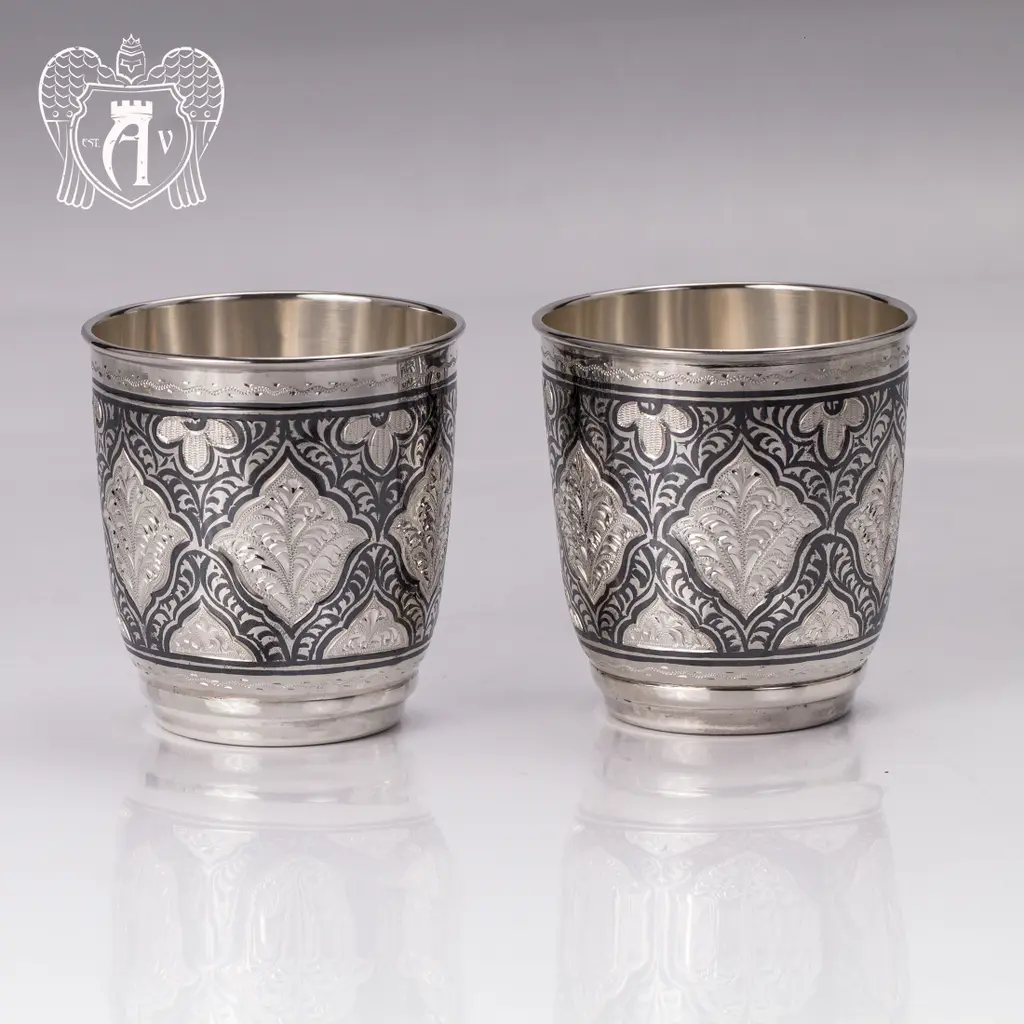 Набор серебряных стаканов «Люксор» 925 пробы - фото 2