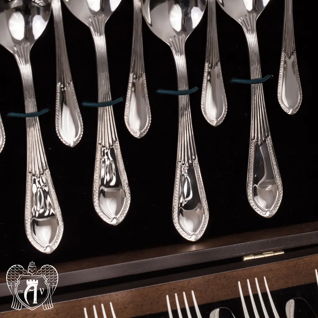 Серебряный набор на 12 персон «Элегант» 48 предметов - фото 2