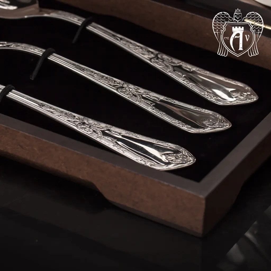 Столовые ложки из серебра 925 пробы «Герцогиня» 6 шт - фото 2