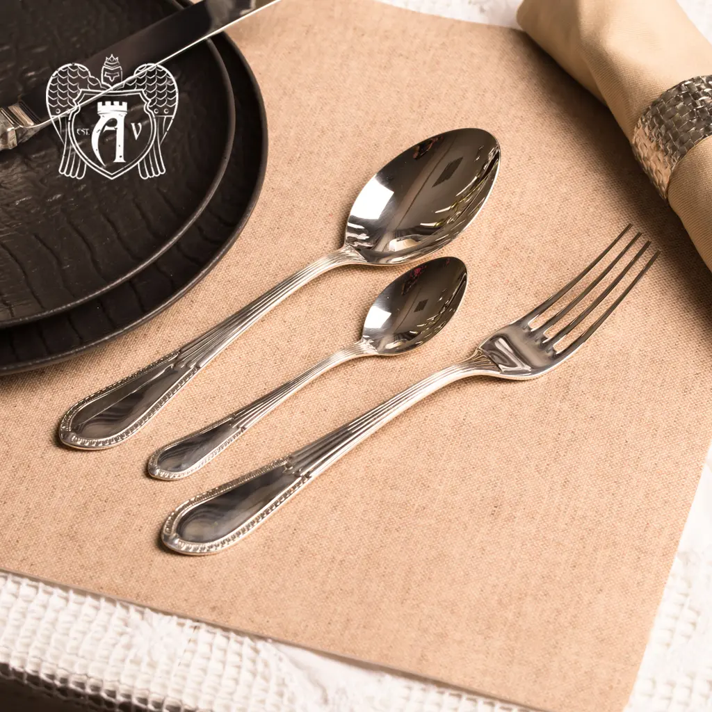 Столовый набор из серебра на 6 персон «Элегант» 24 предмета - фото 3