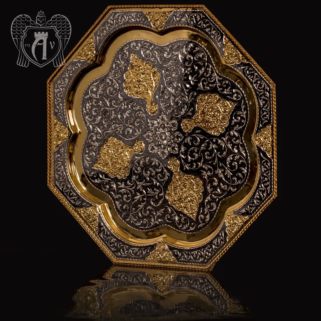 Сервиз серебряный «Тадж Махал»с золочением - фото 3