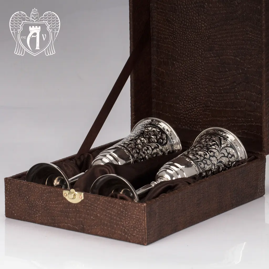 Бокалы из серебра «Тиффани» 2 шт - фото 4