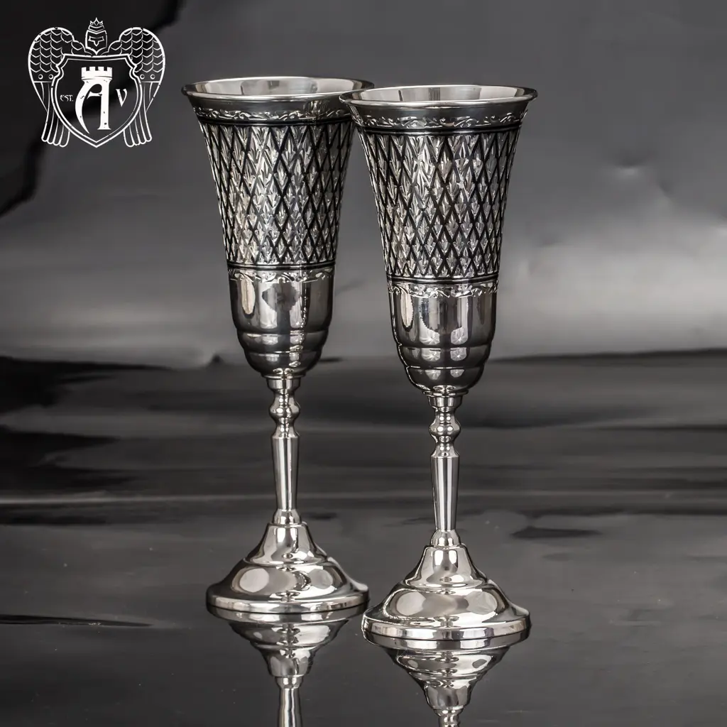Бокалы из серебра «Княжеские» 2 шт - фото 3