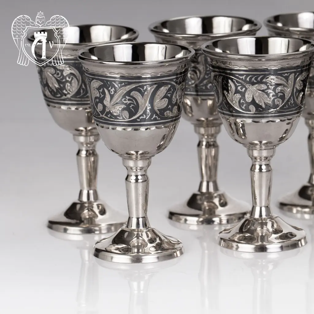 Набор рюмок из серебра  «Мистраль» - фото 4