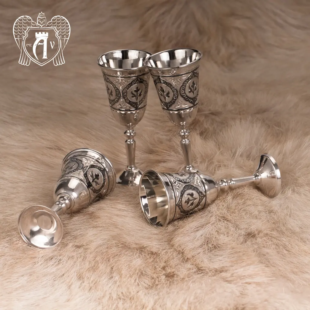 Набор рюмок из серебра  «Сириус» 4 шт - фото 3
