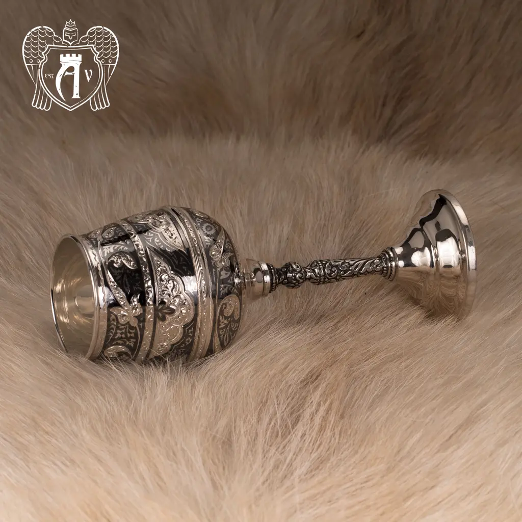 Серебряные фужеры «Король Артур» набор 6 шт - фото 5