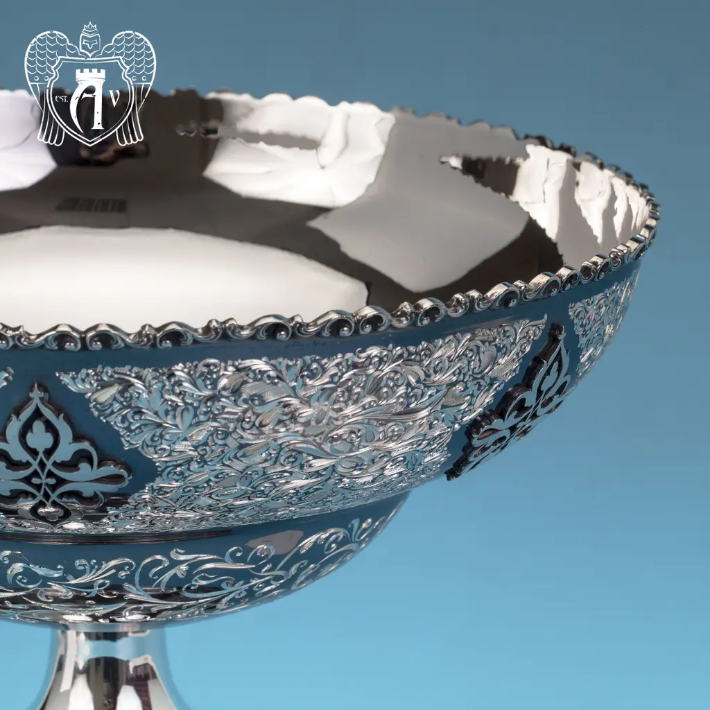 Фруктовница из серебра «Корнелия» - фото 3