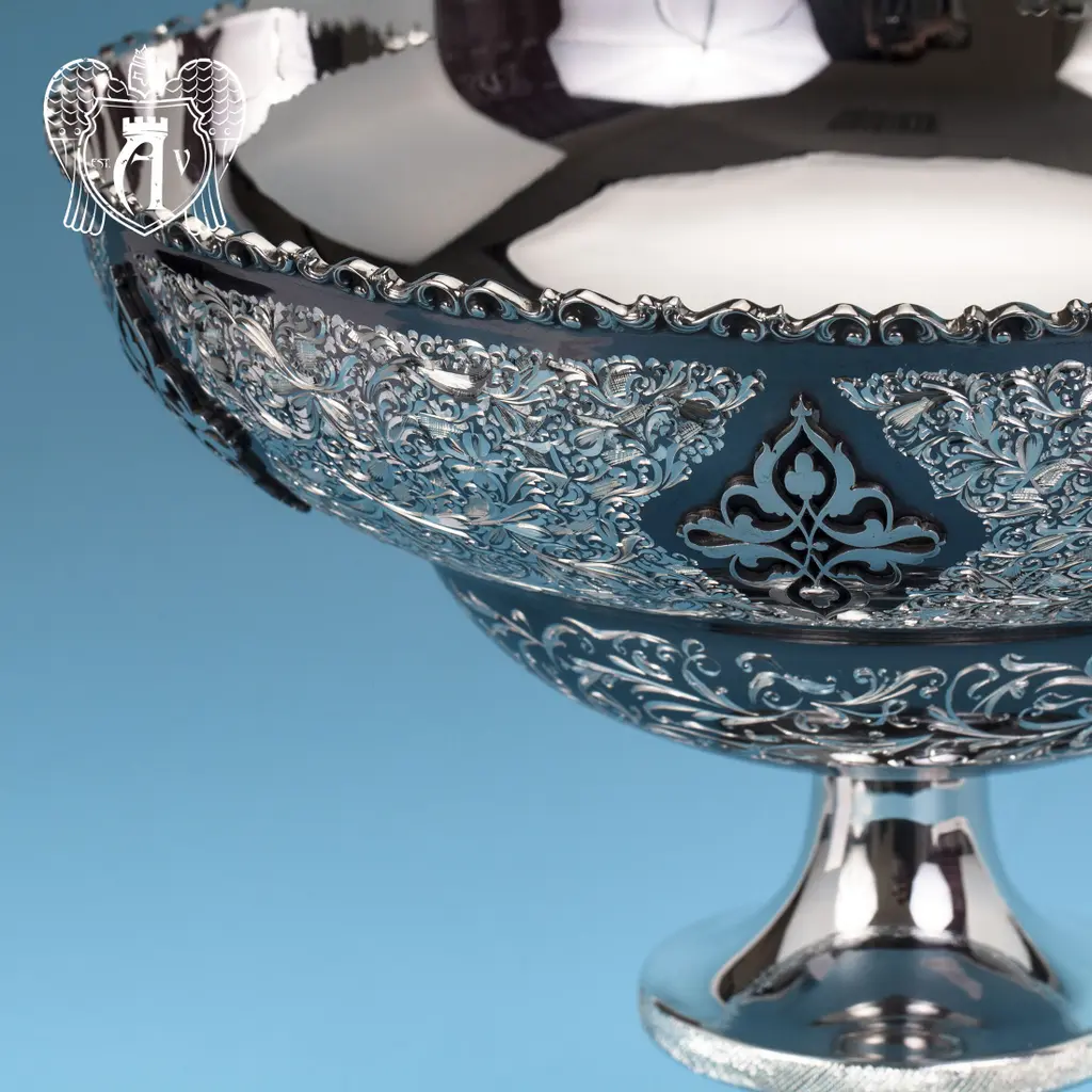 Фруктовница из серебра «Корнелия» - фото 5