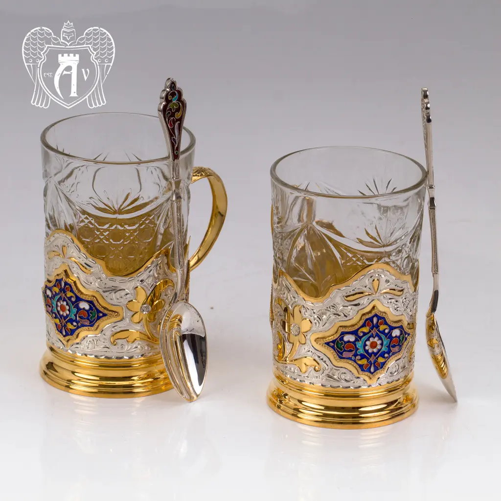 Набор чайный серебряный «Сильван» - фото 2