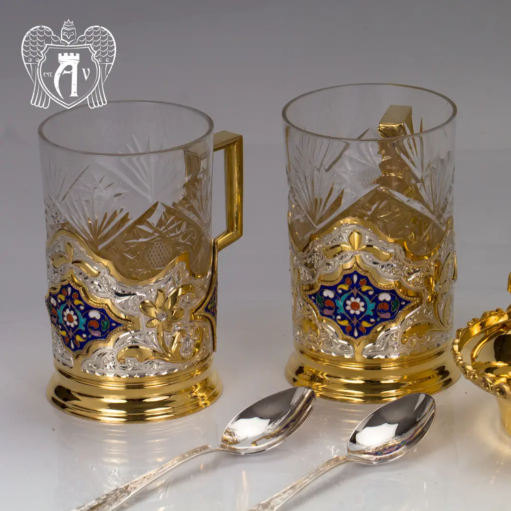 Набор чайный серебряный «Сильван» - фото 3