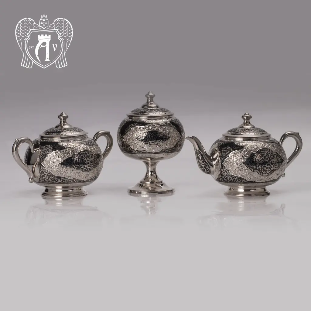 Серебряный чайник «Кармен» 2500015 - фото 2