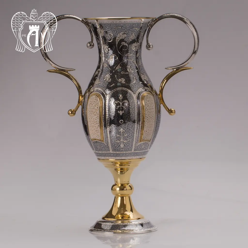 Ваза из серебра с позолотой «Афина» - фото 2