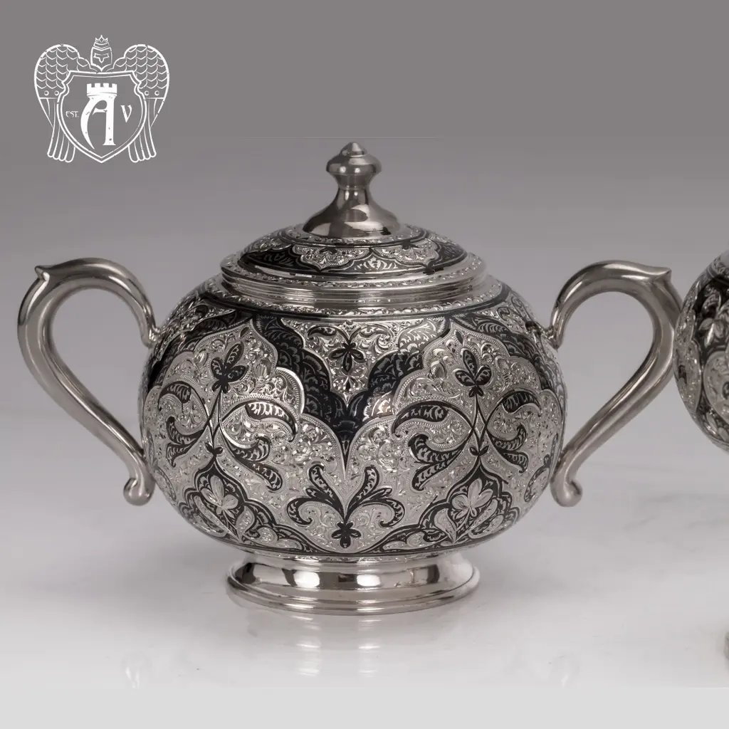 Набор чайный серебряный «Глория» - фото 5