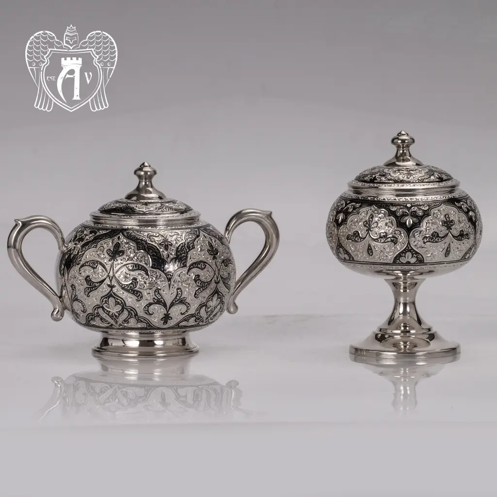 Набор чайный серебряный «Глория» - фото 3