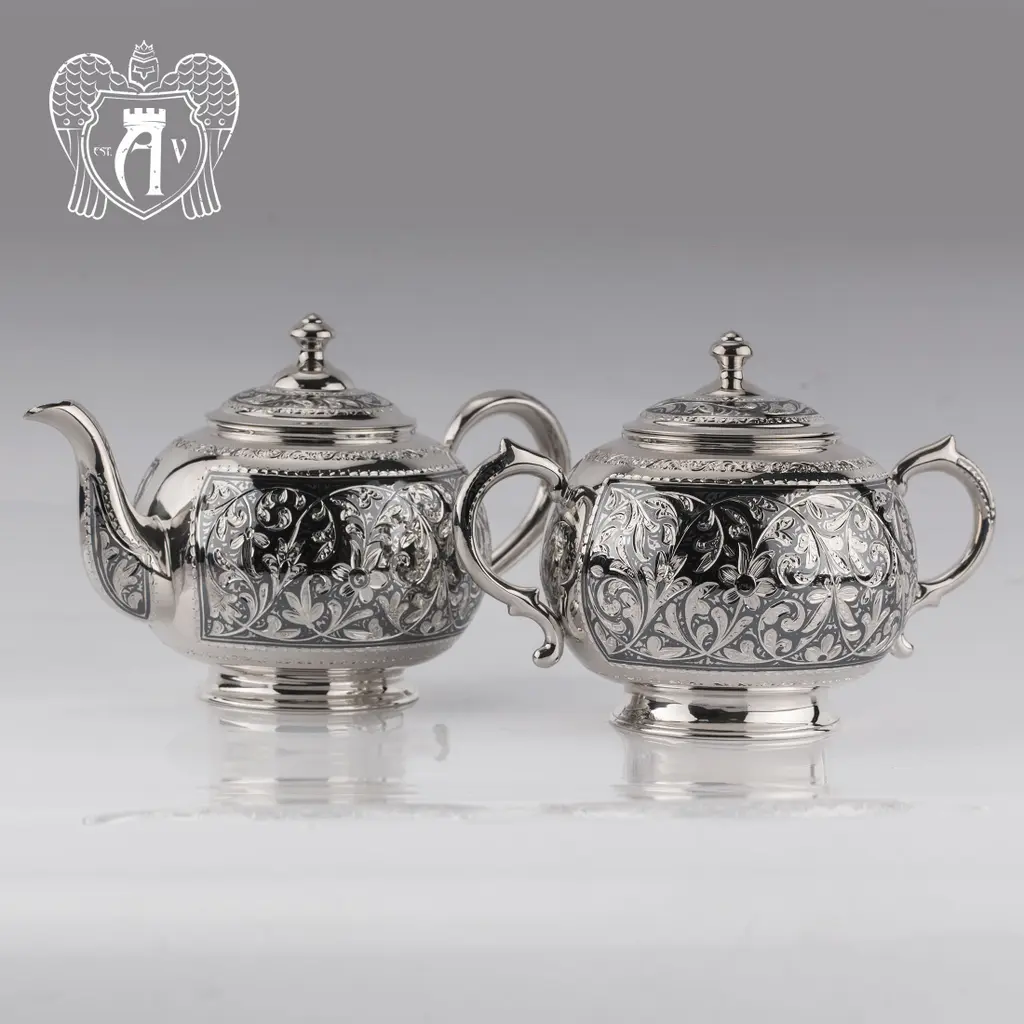 Сахарница серебряная с ручками  «Клио» - фото 3