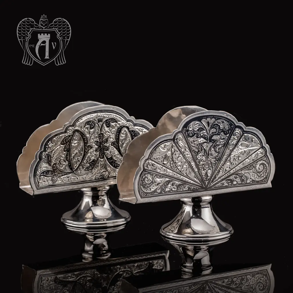 Серебряная салфетница «Вьюн» - фото 3